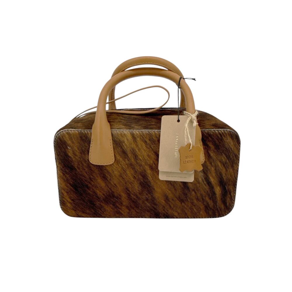 RACHEL COMEY Brynd Small Box Bag in Umber Calf Hair